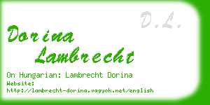 dorina lambrecht business card